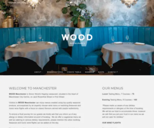 Woodmanchester.com(WOOD Restaurant Group) Screenshot