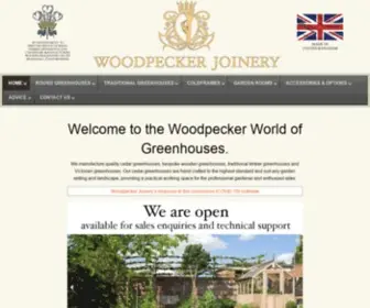 Woodpecker-Joinery.co.uk(Cedar Greenhouses & Wooden Garden Buildings) Screenshot