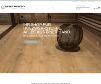 Woodpeckershop.ch(Woodpecker Home) Screenshot