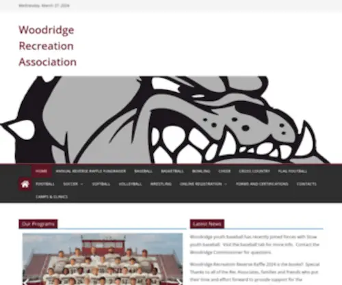 Woodridgerec.org(The Woodridge Recreation Association’s mission) Screenshot