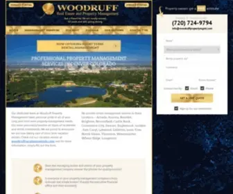 WoodruffpropertymGMT.com(Denver Property Management Services WoodRuff) Screenshot