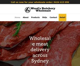 Woodsbutcherywholesale.com.au(Buy Wholesale Meat Online) Screenshot