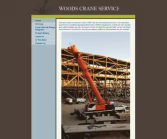 Woodscranes.com(WOODS CRANE SERVICE) Screenshot