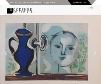 Woodshedartauctions.com(An online art auction house) Screenshot