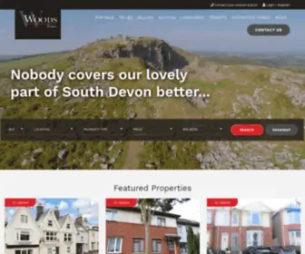 Woodshomes.co.uk(Leading Estate Agents in South Devon) Screenshot