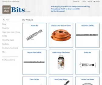 Woodshopbits.com(Drill Bits & Router Bits) Screenshot