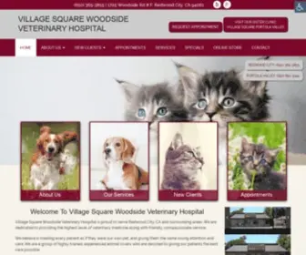 Woodsidevc.com(Village Square Woodside Veterinary Hospital) Screenshot