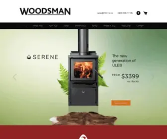 Woodsman.co.nz(Woodsman Fires) Screenshot