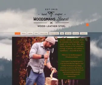 Woodsmansfinest.net(Handmade Knives) Screenshot