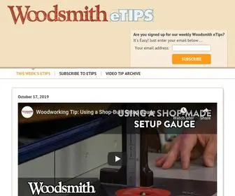 Woodsmithtips.com(Securing Odd Shapes for Routing) Screenshot