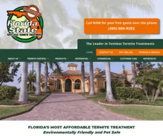 Woodtermite.com(Home Page of Florida State Tentless Termite Treatments) Screenshot