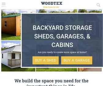 Woodtex.com(Prefab Sheds) Screenshot