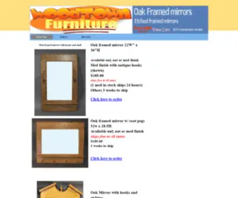 Woodtown.com(Oak framed mirrors) Screenshot