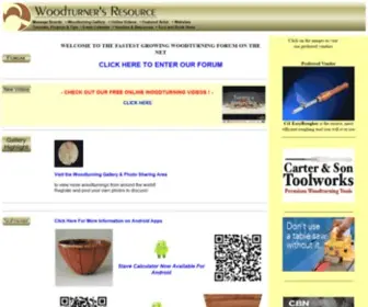 Woodturnersresource.com(Woodturner's Resource) Screenshot