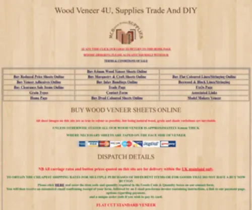 Woodveneer4U.co.uk(Wood Veneer 4U) Screenshot