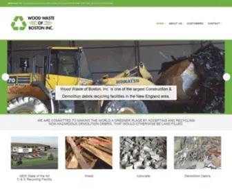 Woodwasteofboston.com(Wood Waste of Boston) Screenshot