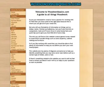 Woodworkbasics.com(A Woodworkers guide to Woodwork) Screenshot