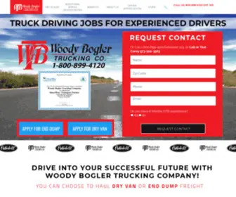 Woodybogler.com(Woody Bogler Trucking Company) Screenshot