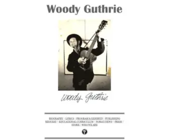 Woodyguthrie.org(The Official Woody Guthrie Website) Screenshot