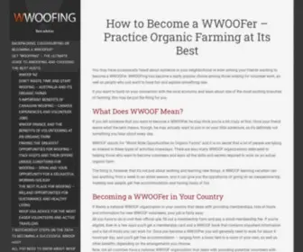 Woofing.info(How to Become a WWOOFer) Screenshot