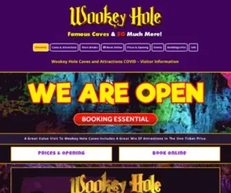 Wookey.co.uk(Wookey Hole Caves and Attractions) Screenshot