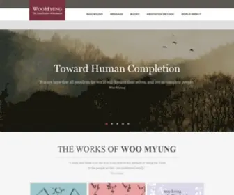 Woomyung.com(The Official Website of Great Teacher Woo Myung) Screenshot