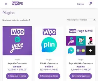 Woope.club(WooCommerce Perú) Screenshot