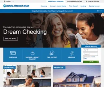 Wooriamerica.com(Woori America Bank) Screenshot