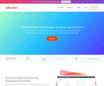 Woorise.com(Create Beautiful Landing Pages) Screenshot