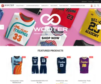 Wootershop.com(Wooter Apparel Custom Fan Shops) Screenshot