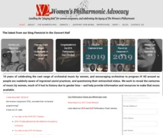 Wophil.org(Women's Philharmonic Advocacy) Screenshot