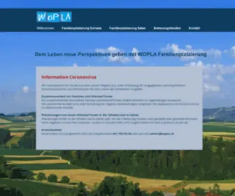 Wopla.ch(Familienplatzierung Wopla Schweiz und Italien) Screenshot