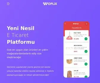 Woplix.com(WOPLIX Yeni Nesil Eticaret Platformu) Screenshot