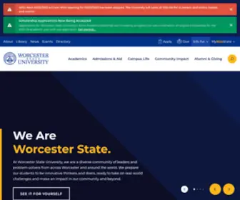 Worcester.edu(Worcester State University) Screenshot