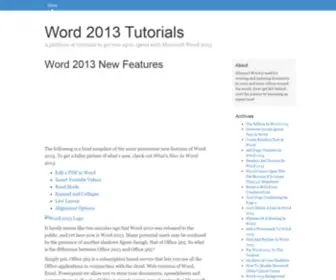 Word-2013-Tutorials.com(Word 2013 Tutorials) Screenshot