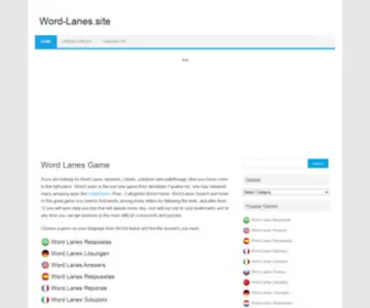 Word-Lanes.site(Word Lanes Answers) Screenshot