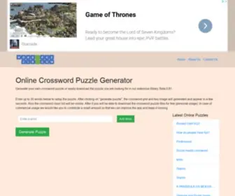 Word-Puzzle.com(Generate your crossword puzzle online) Screenshot