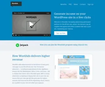Wordads.co(High quality ads for WordPress) Screenshot