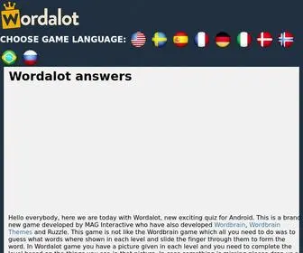 Wordalot.info(Wordalot answers) Screenshot