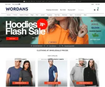 Wordans.co.nz(Wholesale T) Screenshot