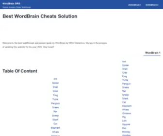 Wordbrain.org(Best WordBrain Cheats Solution) Screenshot