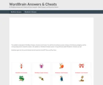 Wordbrainsolutions.com(This website) Screenshot