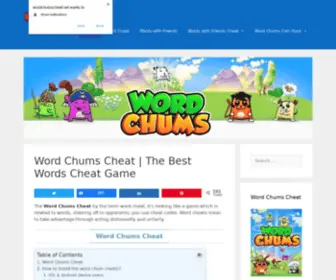 Wordchumscheat.net(Word Chums Cheat) Screenshot