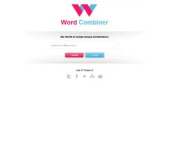 Wordcombiner.com(Word Combiner) Screenshot