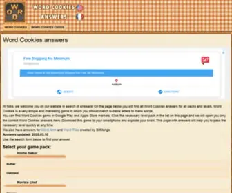 Wordcookies.info(Word Cookies answers) Screenshot