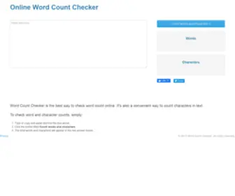 Wordcountchecker.com(Word count online tool) Screenshot