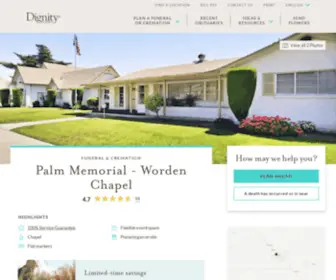 Wordenchapel.com(Official site for Palm Memorial) Screenshot