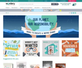 Wordery.com(With over 10 million books on Wordery) Screenshot