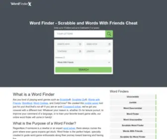 Wordfinderx.com(Wordfinderx Word Finder) Screenshot