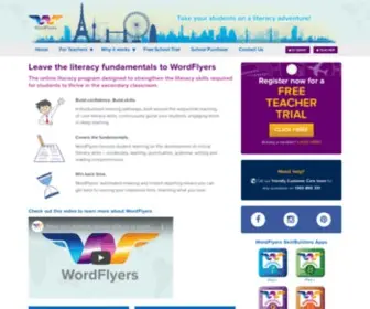 Wordflyers.com.au(English Teaching Resources) Screenshot